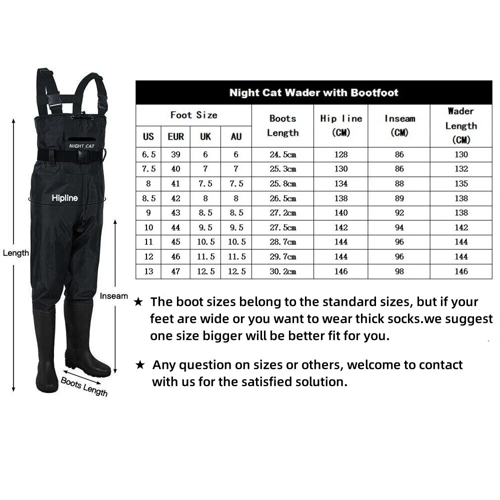 Waders Heavy Duty Chest Waders with Boots - Image 3