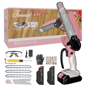 Mini Chainsaw Cordless Electric Chain Saws with 2 Batteries