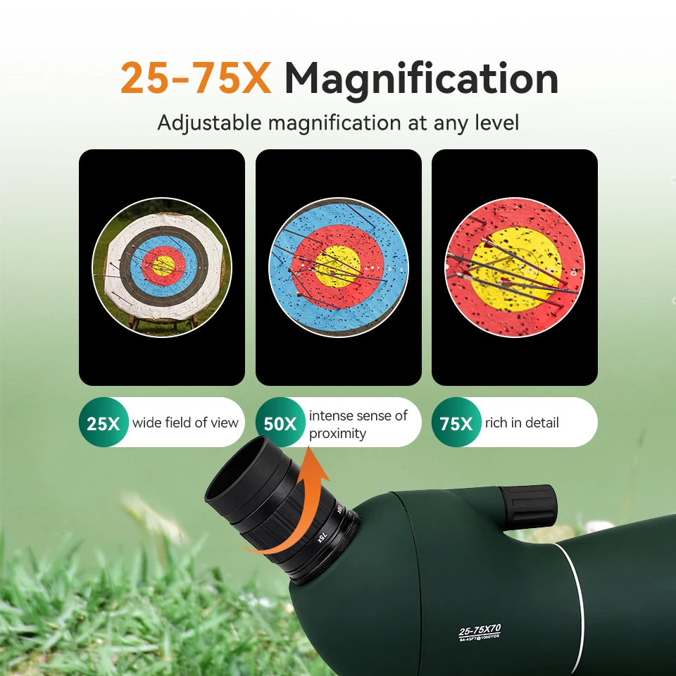 SVBONY 50/60/70/80 Spotting Scope Zoom Telescope - Image 2