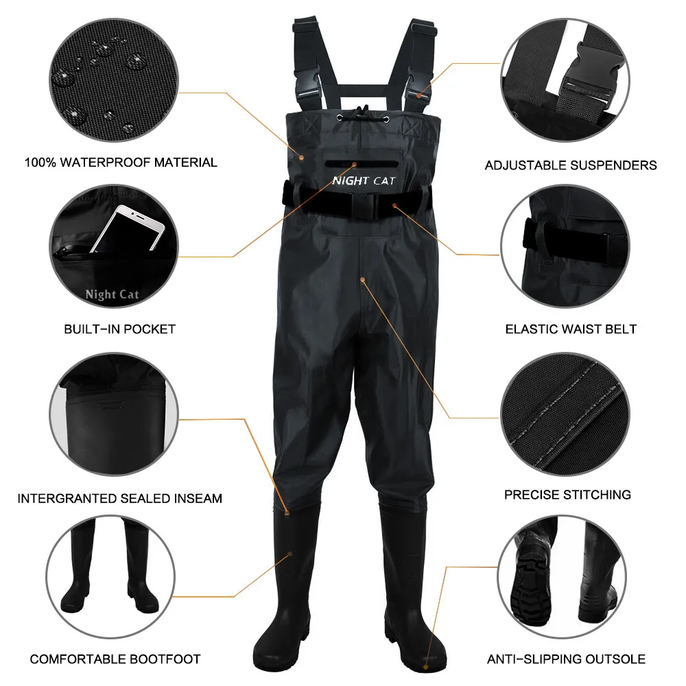 Waders Heavy Duty Chest Waders with Boots - Image 4