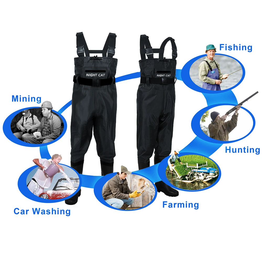 Waders Heavy Duty Chest Waders with Boots - Image 5