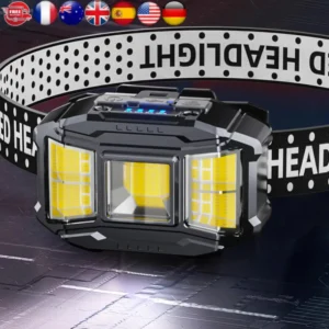 COB LED Motion Sensor Outdoor Head Lamp USB Charging