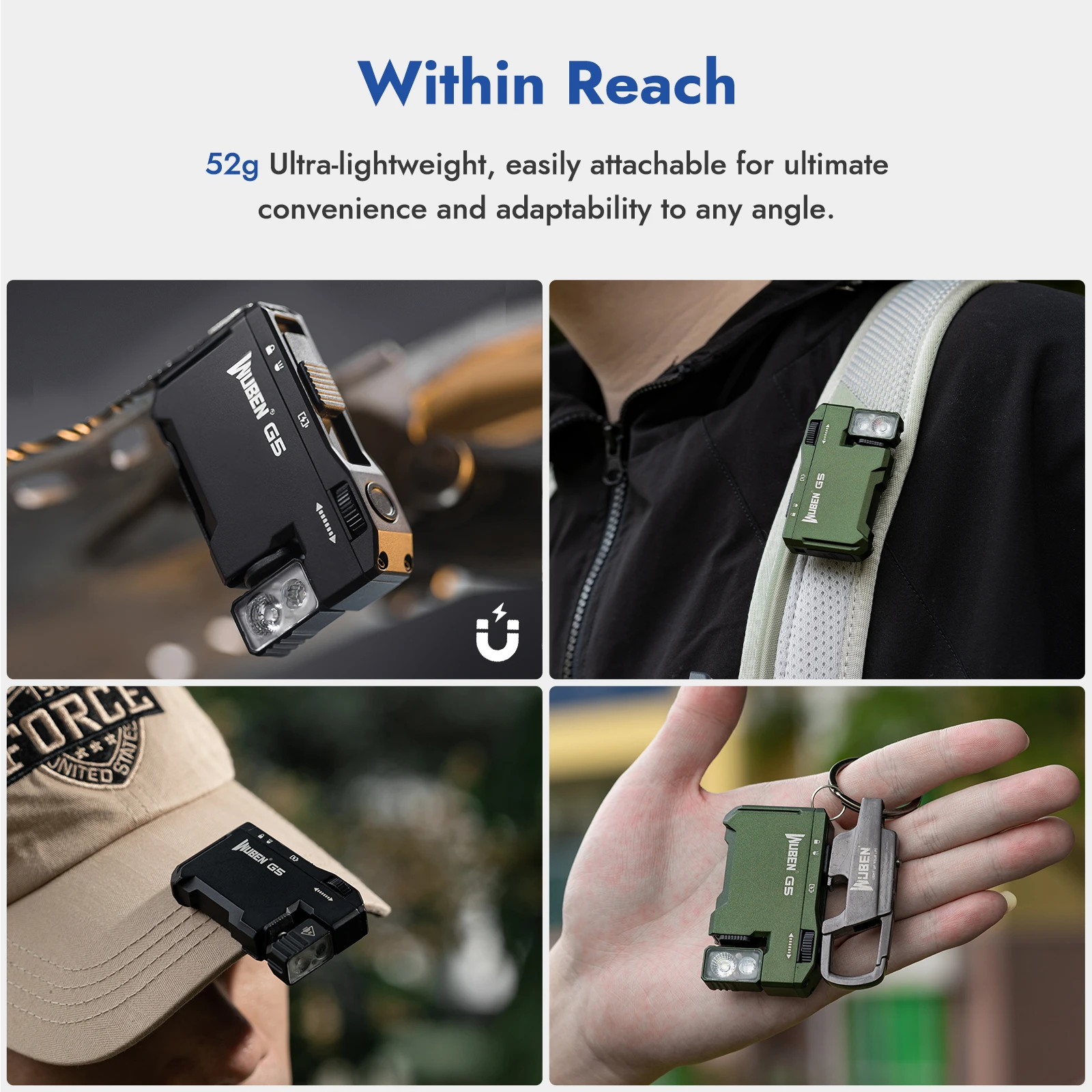 WUBEN G5 Rechargeable EDC Flashlight, 400 Lumens - Image 5